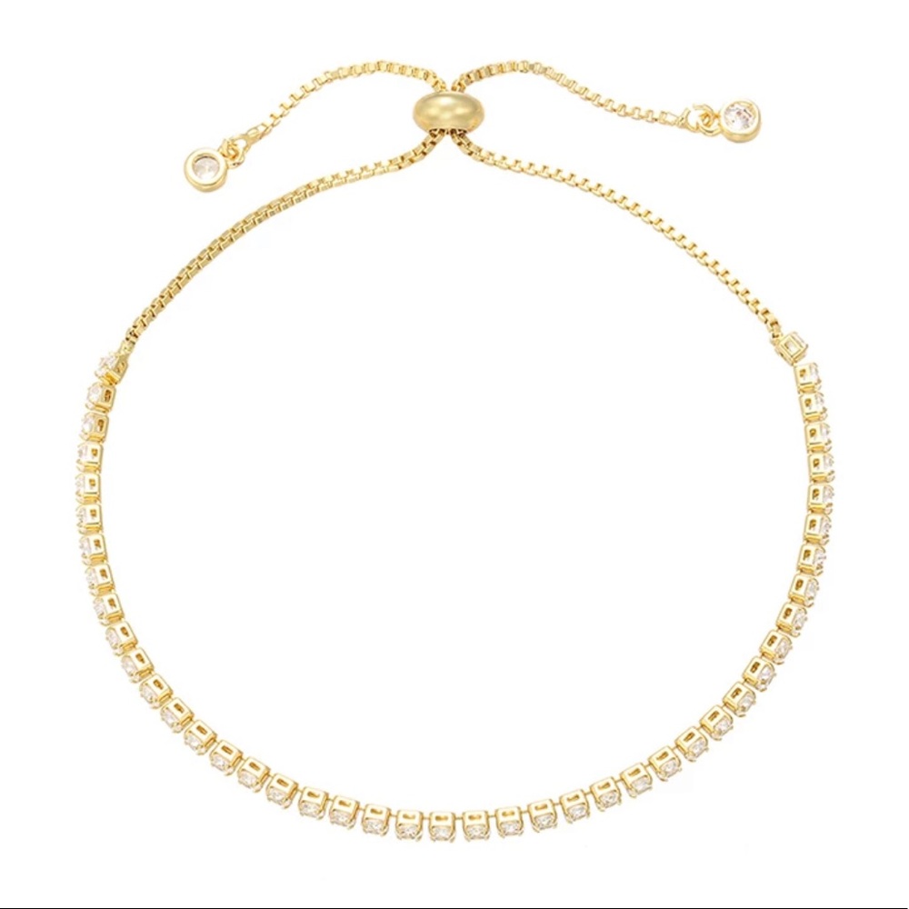 Gold Tennis Bracelet (Friendship Style)